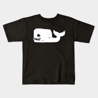 Whale Doodle White Kids T-Shirt